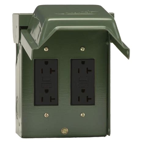 above ground green electrical box|outdoor electrical box home depot.